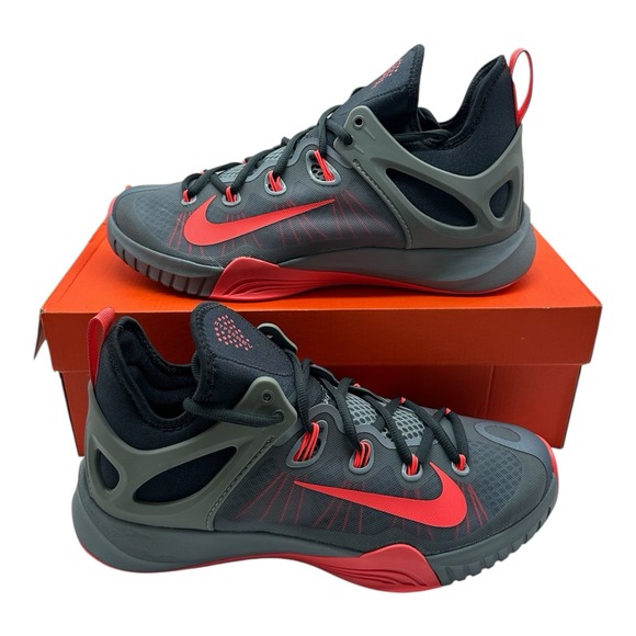 Nike Mens Zoom Hyperrev 2015 Shoes Mens 9 Dove Grey/Hot Lava Sneakers 705370-080 - Picture 1 of 10